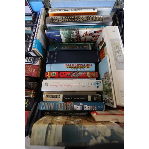 308 - 4 crates of various hard & paper back books