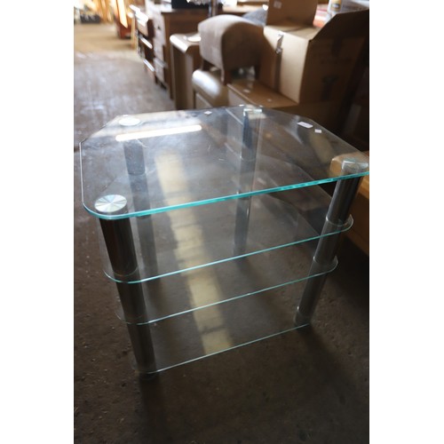 603 - Glass TV/music stand