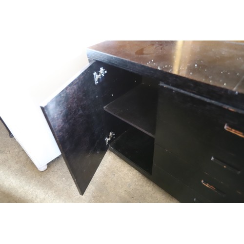 607 - Black ash sideboard