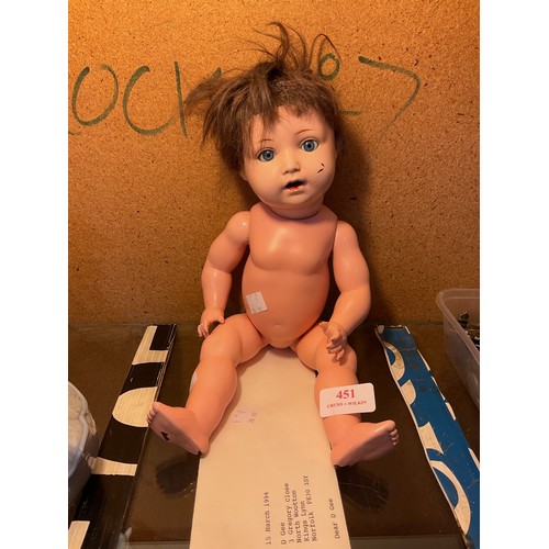 451 - Antique doll by Konig & Wernicke Germany (AF)