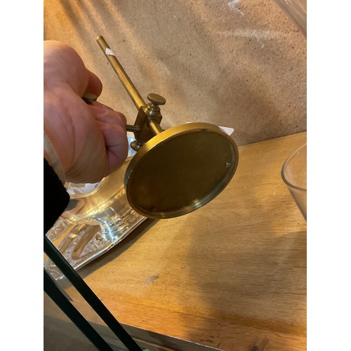 474 - Brass magnifying glass on stand