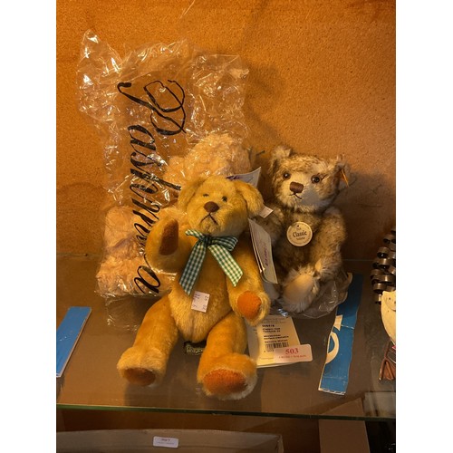 503 - Steiff teddy bear & 2 others