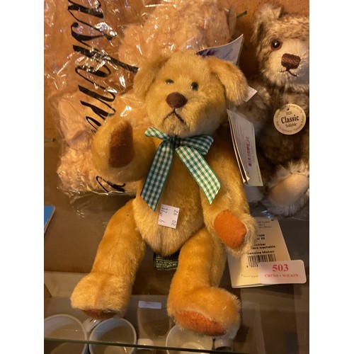 503 - Steiff teddy bear & 2 others