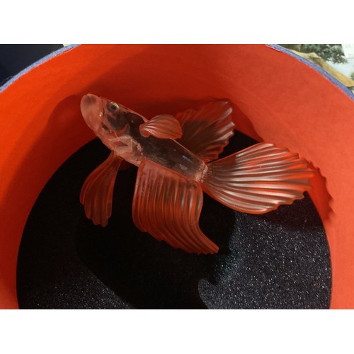511 - Swarovski crystal boxed fish x2
