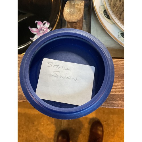 524 - Swarovski crystal large swan, med swan & small swan