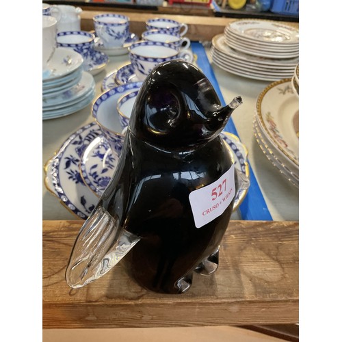 527 - Heavy lump glass penguin/bird