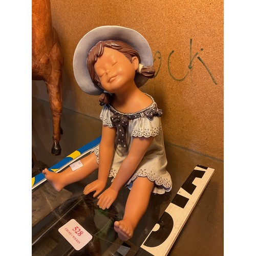 528 - Nadal studio barefoot Victorian girl figurine