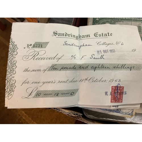 533 - Box, incl qty of stamps, few coins, etc