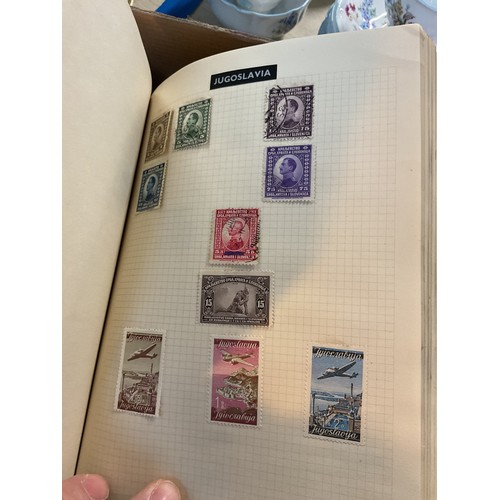 533 - Box, incl qty of stamps, few coins, etc