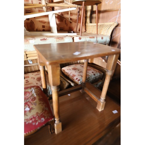 624 - Nest of 2 tables & footstool