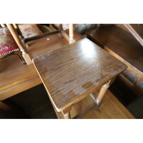 624 - Nest of 2 tables & footstool