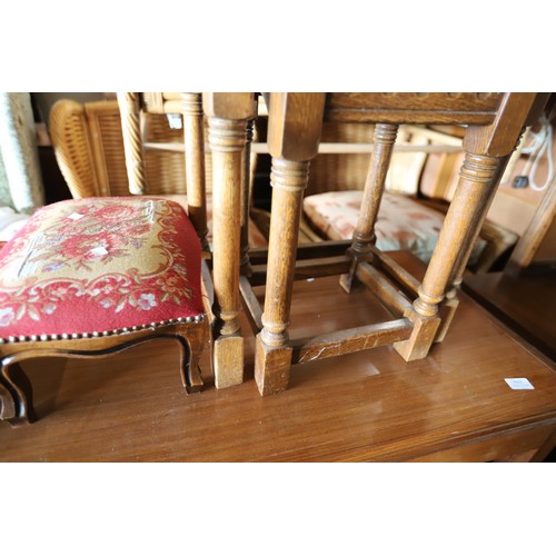 624 - Nest of 2 tables & footstool