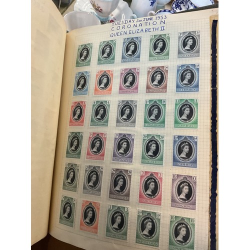 533 - Box, incl qty of stamps, few coins, etc