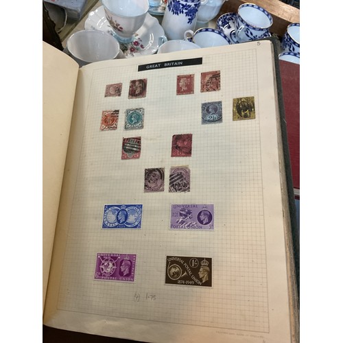 533 - Box, incl qty of stamps, few coins, etc