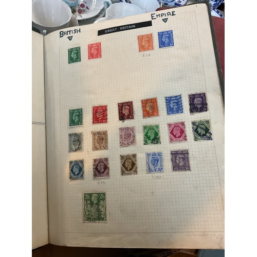 533 - Box, incl qty of stamps, few coins, etc