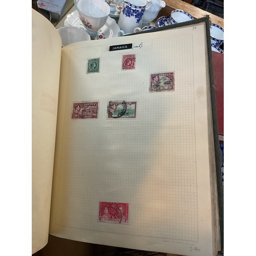 533 - Box, incl qty of stamps, few coins, etc