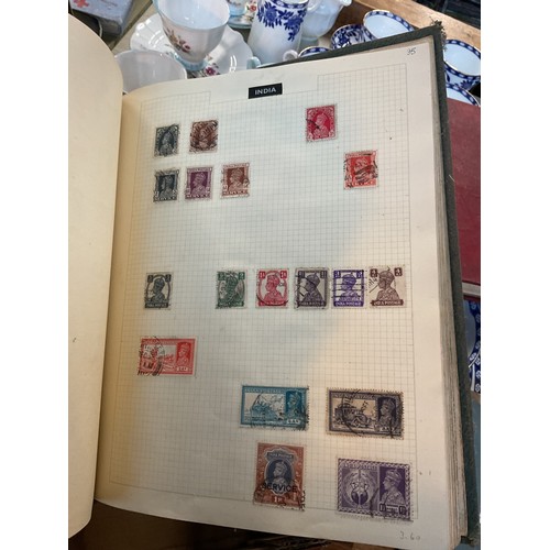533 - Box, incl qty of stamps, few coins, etc