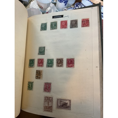 533 - Box, incl qty of stamps, few coins, etc