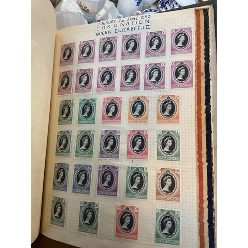 533 - Box, incl qty of stamps, few coins, etc