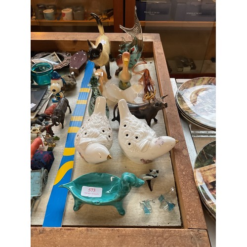 573 - Qty of various animal ornaments