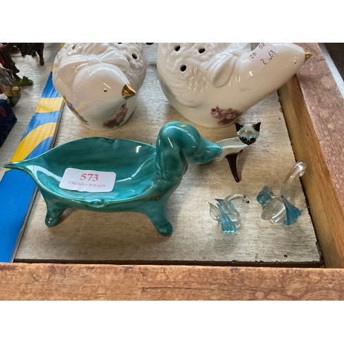 573 - Qty of various animal ornaments