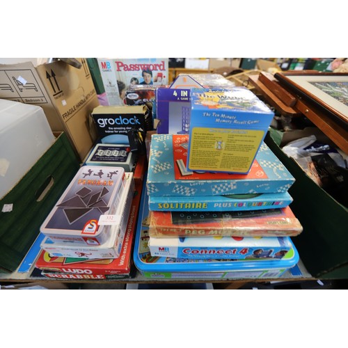 332 - Large qty of board games, some vintage