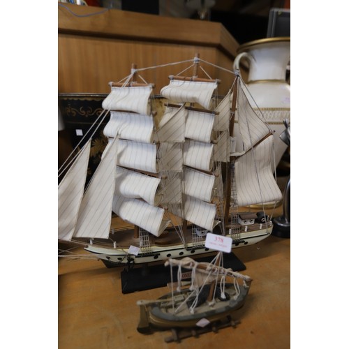 378 - 2 model ships