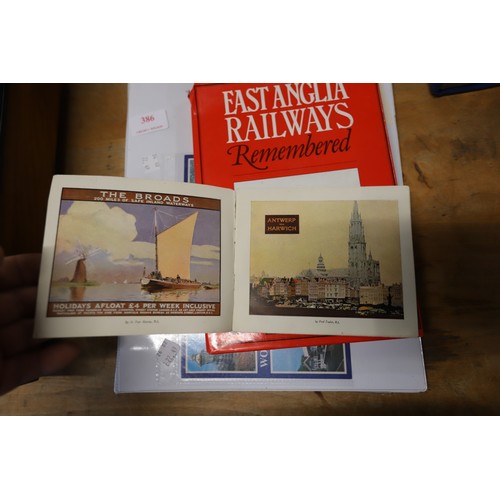386 - Folder on local train & railways plus Norfolk ephemera