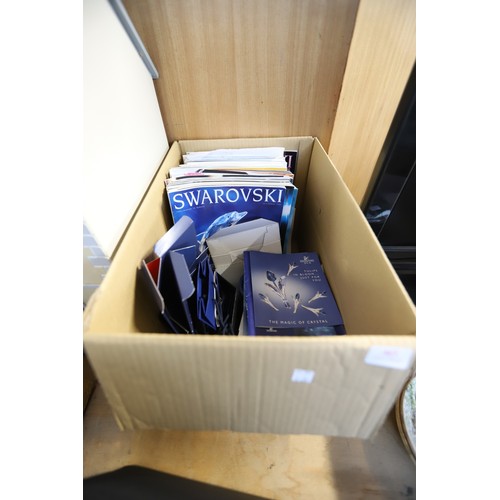 403 - Box, incl Swarovski crystal magazines, boxes, etc