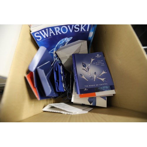 403 - Box, incl Swarovski crystal magazines, boxes, etc