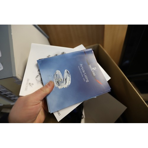 403 - Box, incl Swarovski crystal magazines, boxes, etc