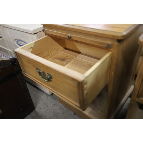615 - Pair of pine bedside cabinets
