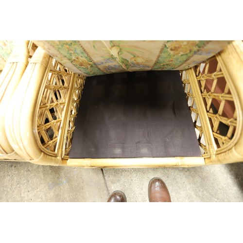 632 - Pair of cane conservatory chairs