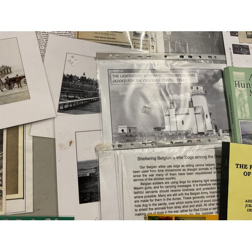 Qty of Hunstanton ephemera, paper cuttings, postcards, booklets, etc