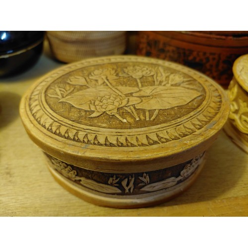 Burmese box & Russian birch boxes