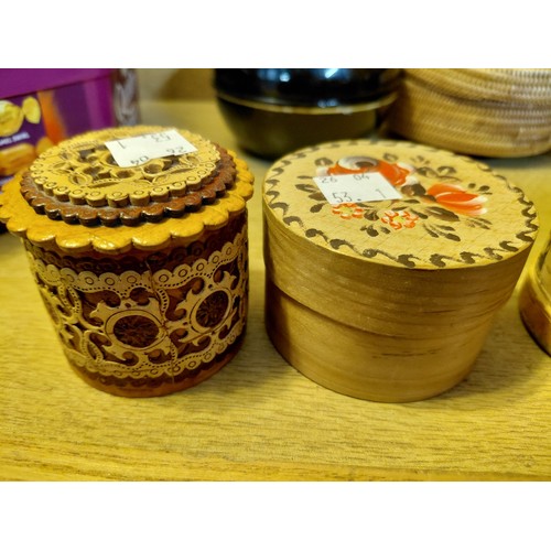 Burmese box & Russian birch boxes