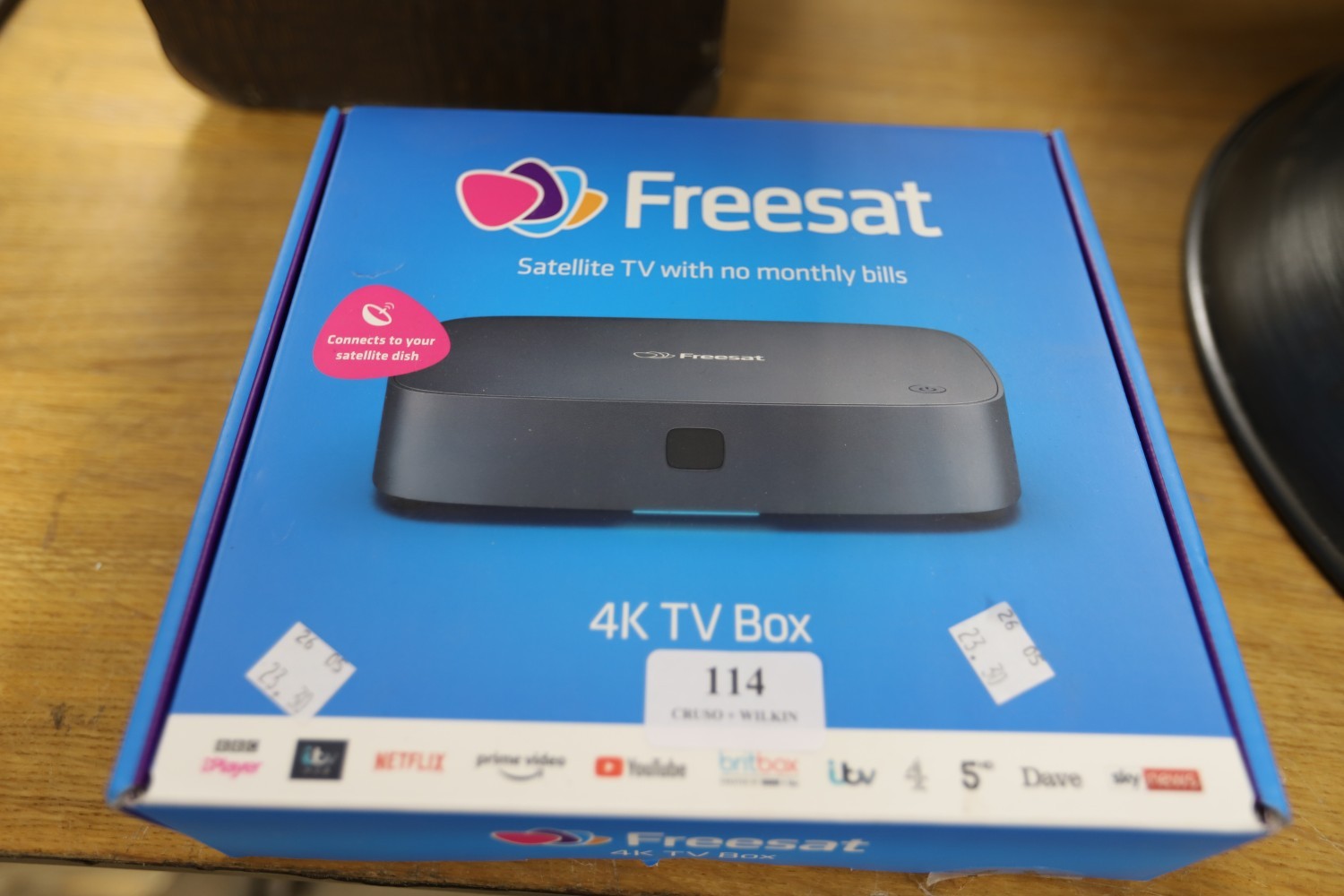 4k TV Freesat box - warranted until 12 noon Tuesday following the above ...