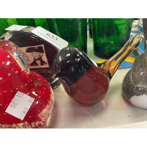 633 - Paperweights, incl Wedgwood animals