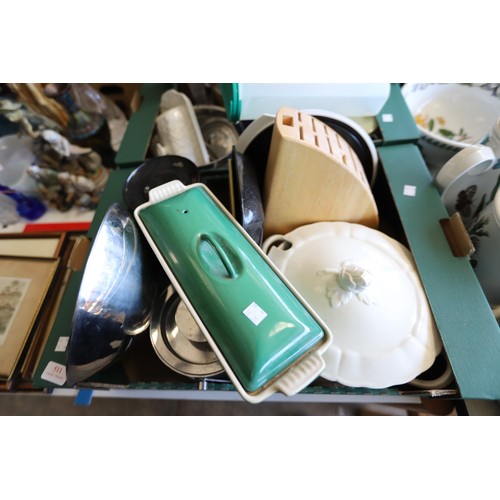 Kitchen ware, incl Le Creuset, tupperware, scales, etc