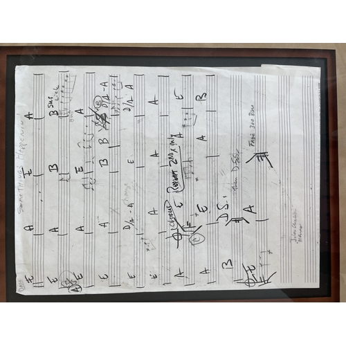 12 - ROLLING STONES INTEREST - MICK TAYLOR AND THE JUNIORS SIGNED PAGE. COA A mounted, framed and glazed ... 