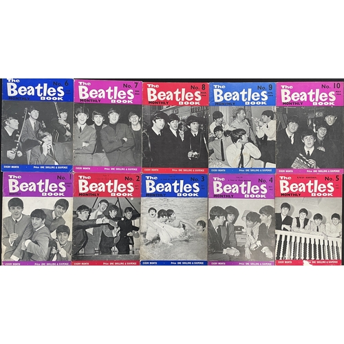 36 - THE BEATLES - BEATLES MONTHLY MAGAZINE ISSUES 1-10. Ten issues of The Beatles Monthly Book, from iss... 