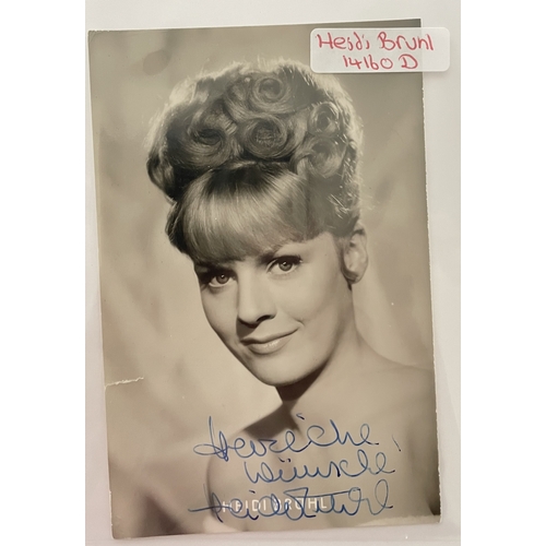 51 - AUTOGRAPHS - 1950S AND 60S STARS OF EUROPEAN POP / TV / FILM. Six signed items to inc signatures fro... 