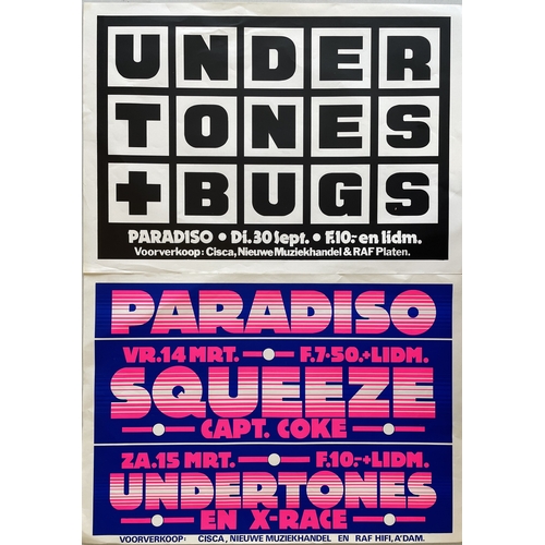 97 - THE UNDERTONES - A PAIR OF ORIGINAL PARADISO AMSTERDAM POSTERS. A pair of original Paradiso Amsterda... 