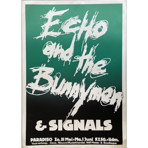 99 - ECHO AND THE BUNNYMEN - ORIGINAL 1981 AMSTERDAM PARADISO POSTER. An original poster advertising Echo... 