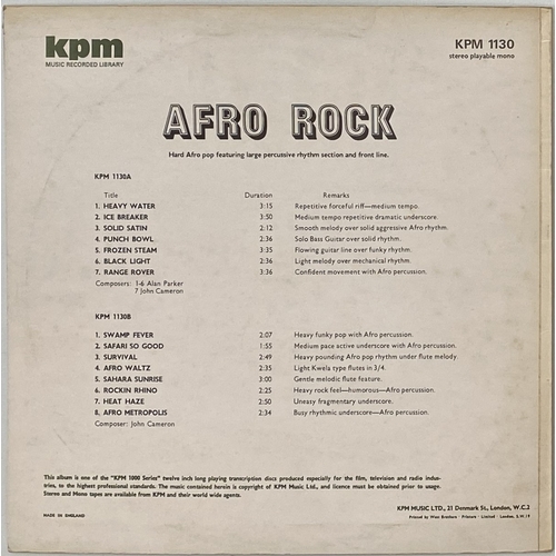 29 - ALAN PARKER / JOHN CAMERON - AFRO ROCK LP (KPM 1130 - UK ORIGINAL PRESSING) ALAN PARKER / JOHN CAMER... 