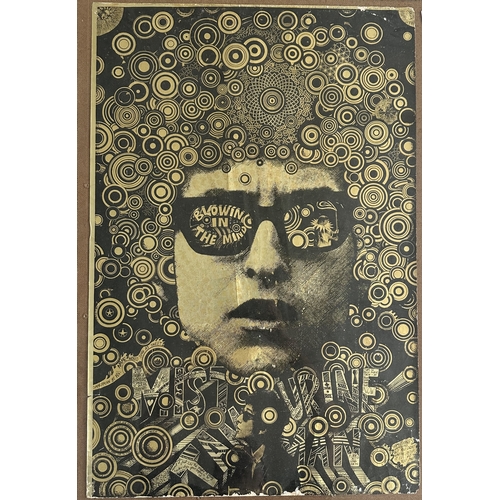 85 - BOB DYLAN BLOWIN' IN THE MIND ORIGINAL 1967 MARTIN SHARP GOLD FOIL POSTER An original example of a 1... 