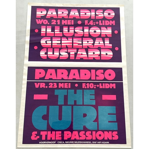 93 - THE CURE PARADISO AMSTERDAM CONCERT POSTER FROM MAY 23RD 1980 Beautiful poster to promote their perf... 