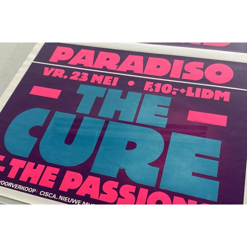 93 - THE CURE PARADISO AMSTERDAM CONCERT POSTER FROM MAY 23RD 1980 Beautiful poster to promote their perf... 