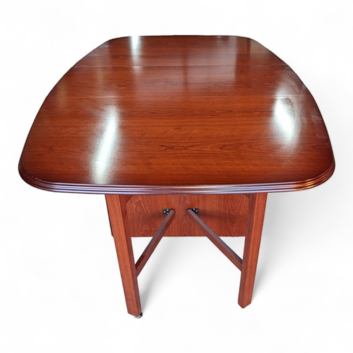 15 - Mid Century Drop Leaf Compact Table With Storage Cupboard
140cm by 90cm by 77cm