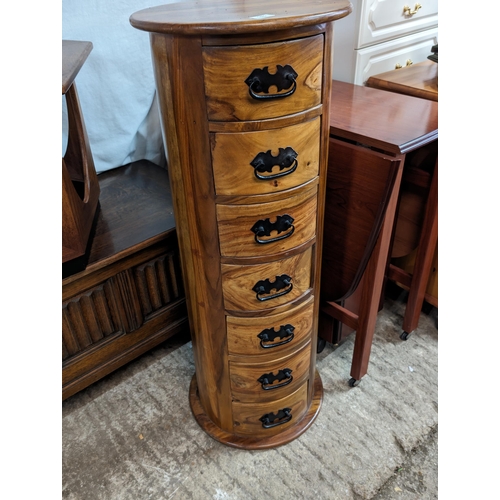 33 - Indian Hardwood Sheesham Large  7 Drawer Barrel Chest
40 x 40 x103